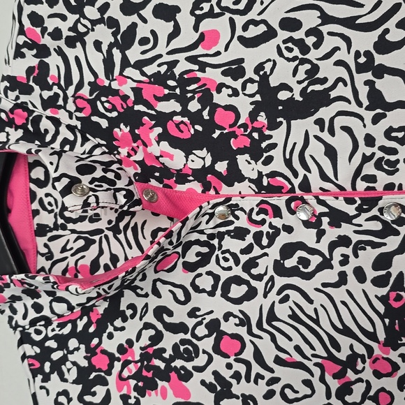 Tail Womens Small Sleeveless Black Pink Zebra Print Top - Picture 8 of 10